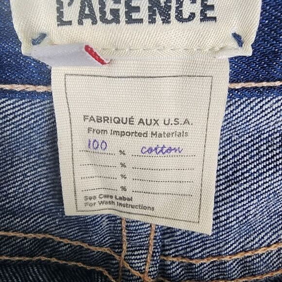 L’AGENCE Adele High-Rise Cropped Stovepipe Jeans Newberry Wash Womens Size 24 - Picture 6 of 7